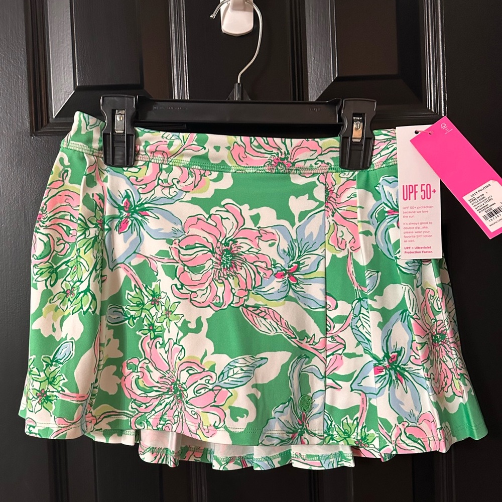 Lilly Pulitzer Girls' Mini Bacio Skort UPF 50+ size Large New With tags